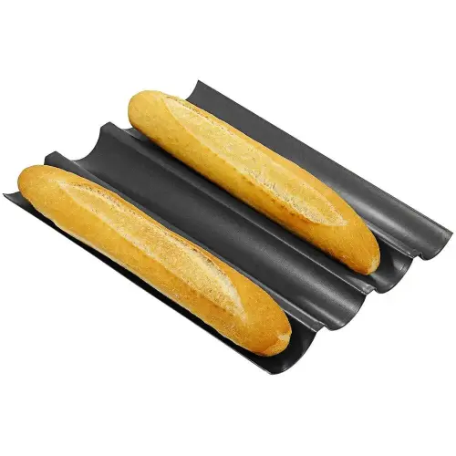 Khuôn Thép 4 Bánh Mì Baguette Chống Dính Gobel 258330