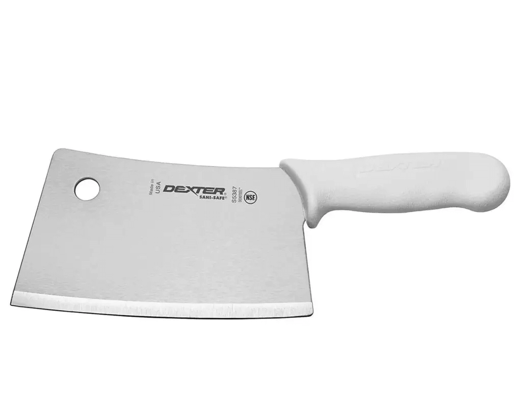 Những chiếc dao chặt thịt thường được thiết kế một lỗ nhỏ ở góc dao